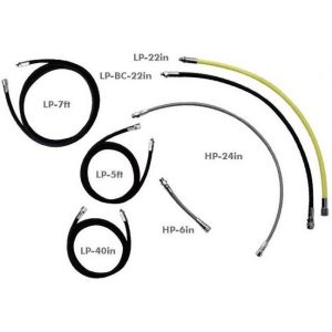 IST LOW PRESSURE HOSE FOR TECH DIVING STAGE BOTTLE (100CM/40")